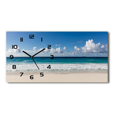 Moderne wanduhr Strand der Seychellen