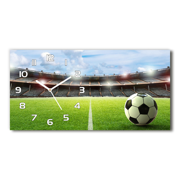 Glasuhr Der Ball auf dem Spielfeld