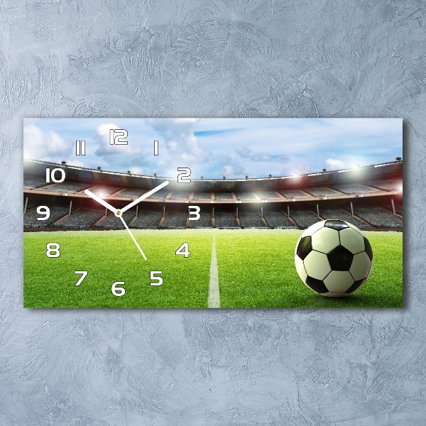 Glasuhr Der Ball auf dem Spielfeld