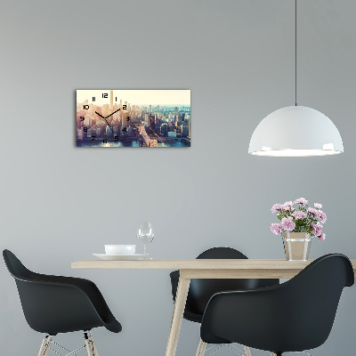 Horizontale Uhr New York aus der Vogelperspektive