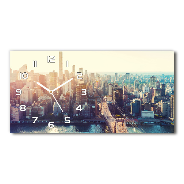 Horizontale Uhr New York aus der Vogelperspektive