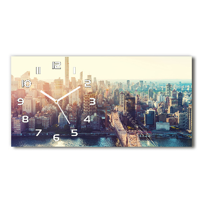 Horizontale Uhr New York aus der Vogelperspektive