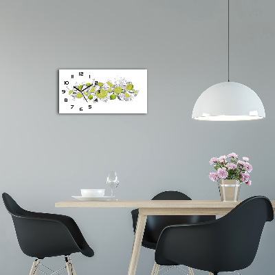 Moderne wanduhr Limetten-Eiswürfel