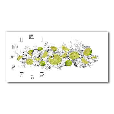 Moderne wanduhr Limetten-Eiswürfel
