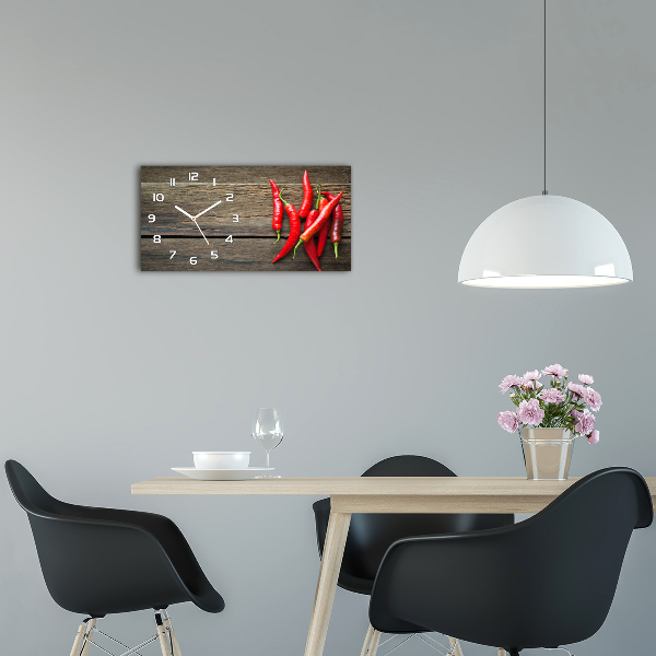 Glasuhr Chilischoten