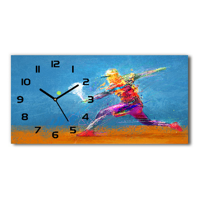 Horizontale Uhr Tennisspieler
