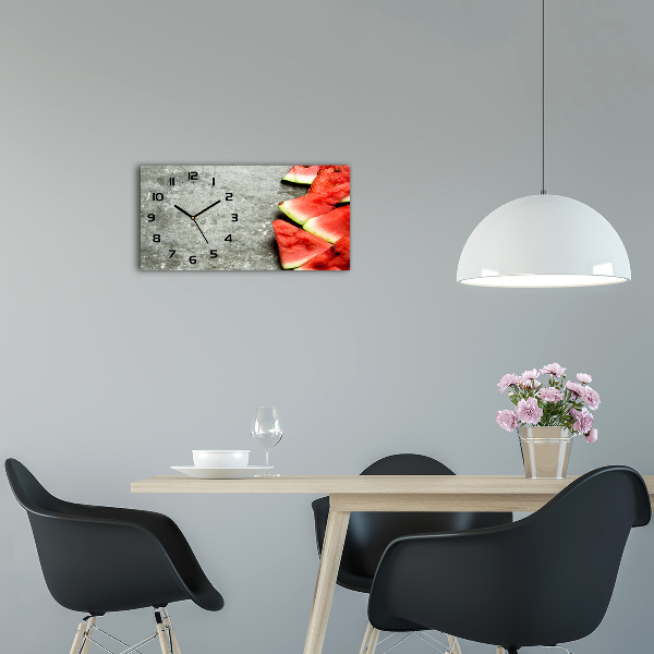 Horizontale Uhr Geschnittene Wassermelone