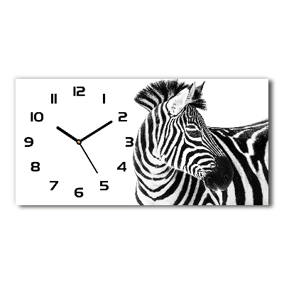 Horizontale Uhr Zebra im Schnee