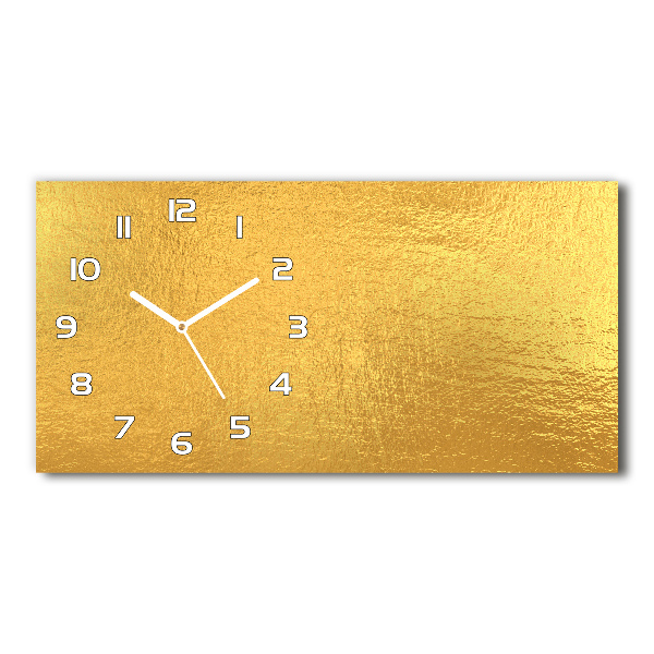Horizontale Uhr Goldfolienhintergrund