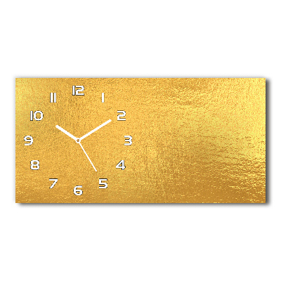 Horizontale Uhr Goldfolienhintergrund