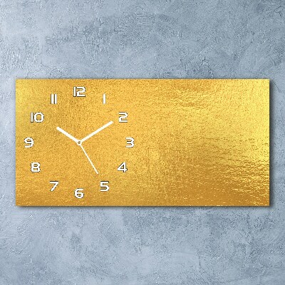 Horizontale Uhr Goldfolienhintergrund