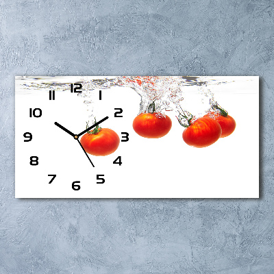 Moderne wanduhr Tomaten unter Wasser
