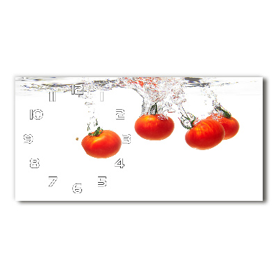Moderne wanduhr Tomaten unter Wasser