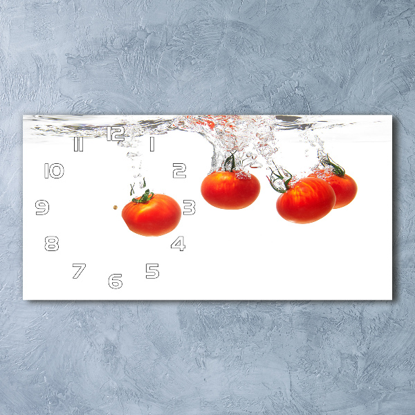 Moderne wanduhr Tomaten unter Wasser