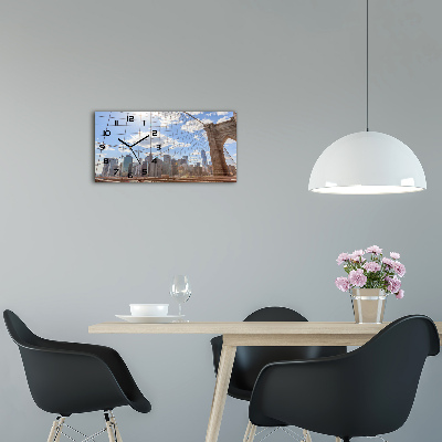 Horizontale Uhr New Yorker Brücke