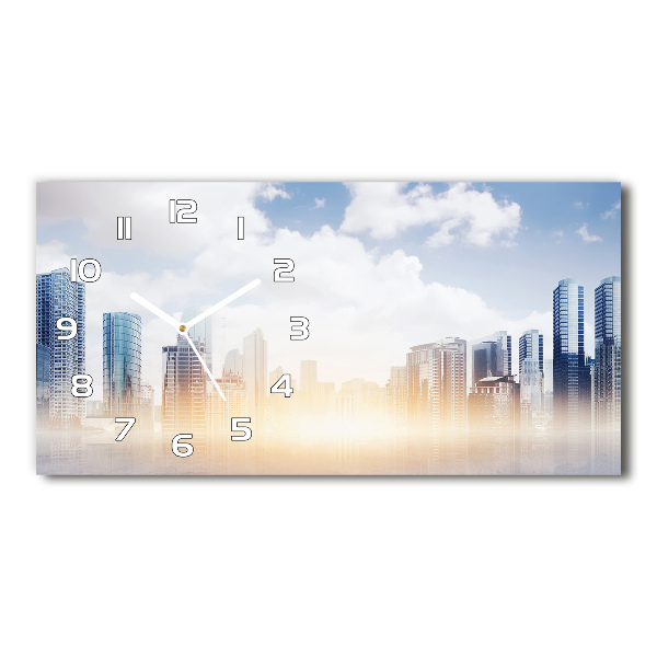 Moderne wanduhr Wolkenkratzer