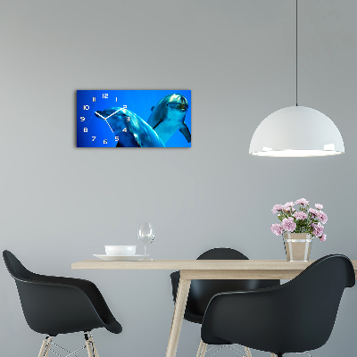 Moderne wanduhr Zwei Delfine