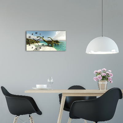 Horizontale Uhr Dinosaurier am Strand