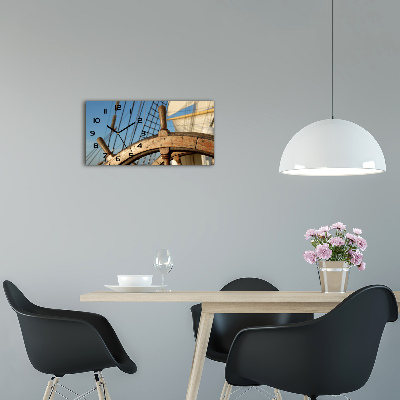 Horizontale Uhr Das Ruder einer Yacht