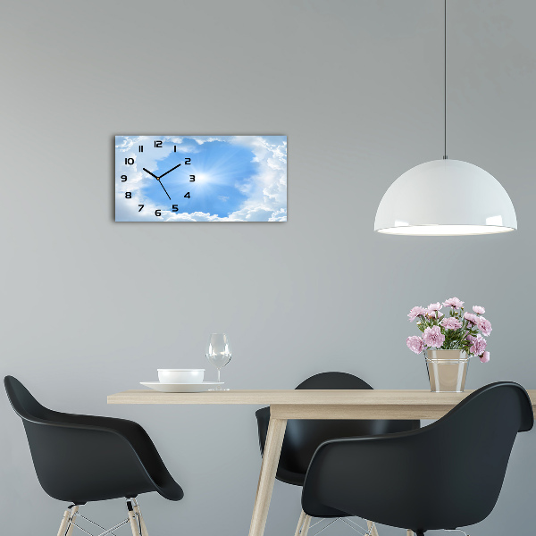 Moderne wanduhr Wolken am Himmel