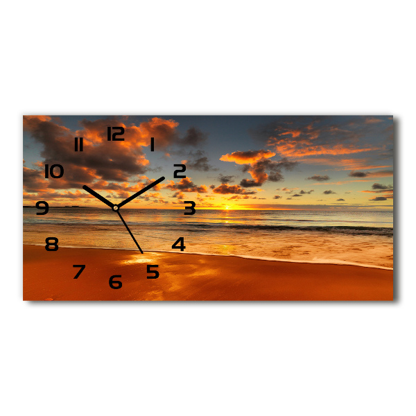 Horizontale Uhr Sunset Beach