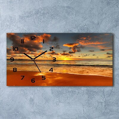 Horizontale Uhr Sunset Beach