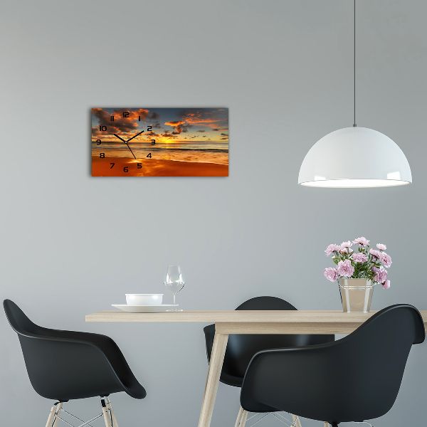 Horizontale Uhr Sunset Beach