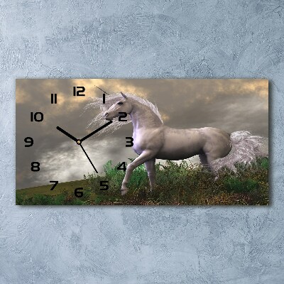 Moderne wanduhr Graues Einhorn