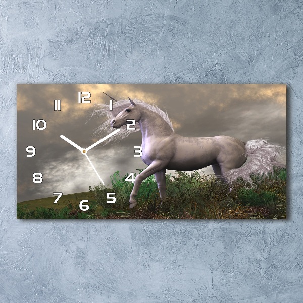 Moderne wanduhr Graues Einhorn