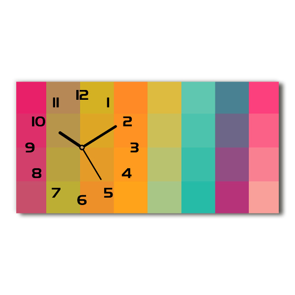 Moderne wanduhr Bunte Quadrate