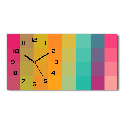 Moderne wanduhr Bunte Quadrate