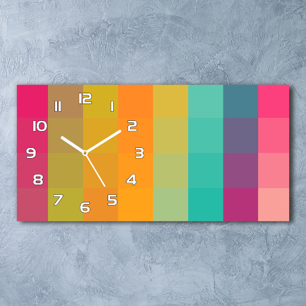 Moderne wanduhr Bunte Quadrate