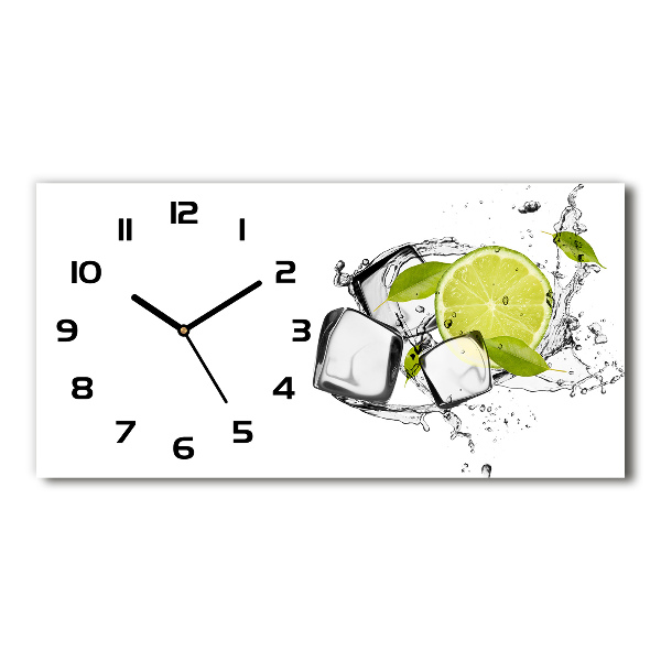 Moderne wanduhr Limette mit Eis