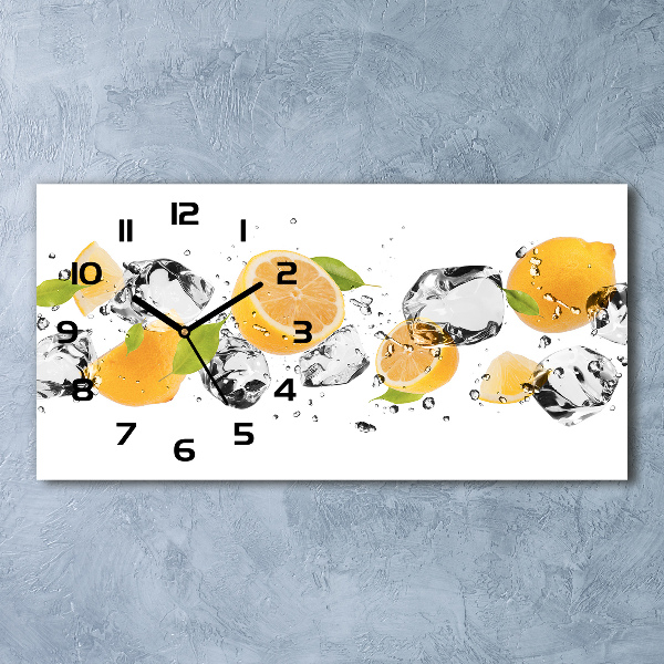 Moderne wanduhr Zitrone und Wasser