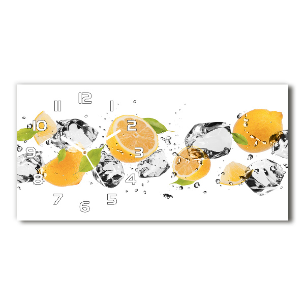 Moderne wanduhr Zitrone und Wasser