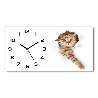 Moderne wanduhr Katze