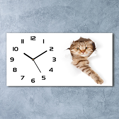Moderne wanduhr Katze