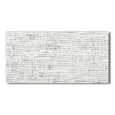 Horizontale Uhr Weißes Leinen