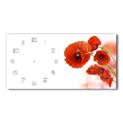 Glasuhr Mohnblumen