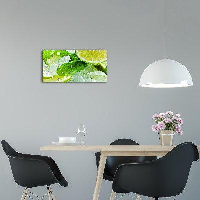 Moderne wanduhr Limette mit Eis