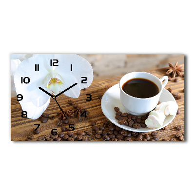 Moderne wanduhr Eine Tasse Kaffee