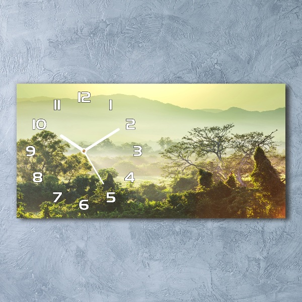 Horizontale Uhr Dschungel