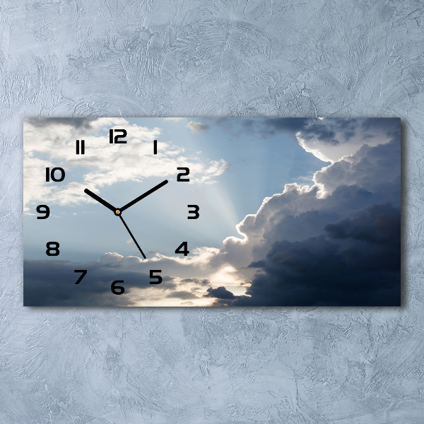 Moderne wanduhr Wolken am Himmel
