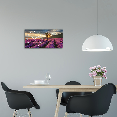 Horizontale Uhr Lavendelfeld
