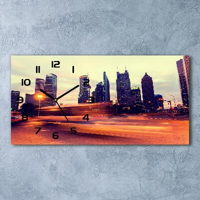 Horizontale Uhr Shanghai bei Nacht