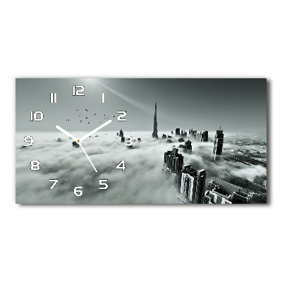 Moderne wanduhr Nebel über Dubai