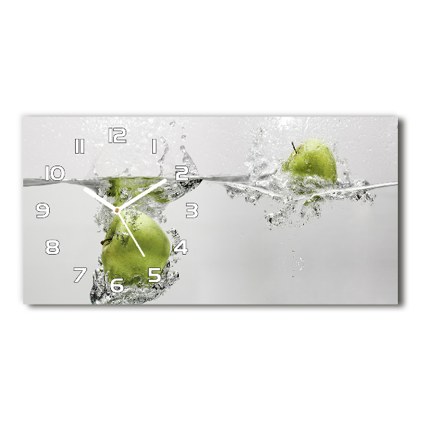 Horizontale Uhr Ein Apfel unter Wasser