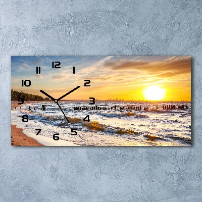 Horizontale Uhr Sunset Beach