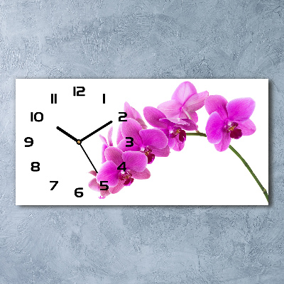 Horizontale Uhr Rosa Orchidee