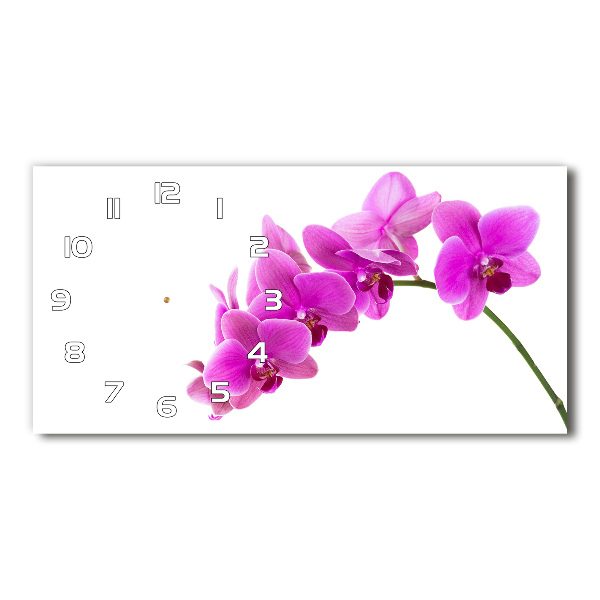 Horizontale Uhr Rosa Orchidee